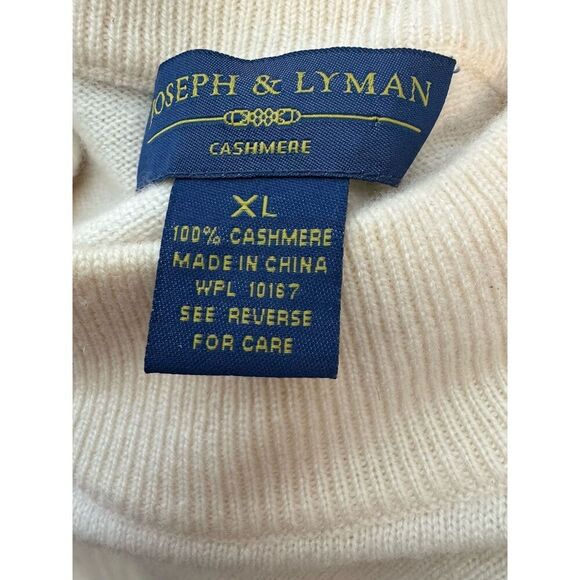 Joseph & Lyman Men's 100% Cashmere Crew Neck Sweater Old Money Cozy Sz XL - Picture 3 of 3